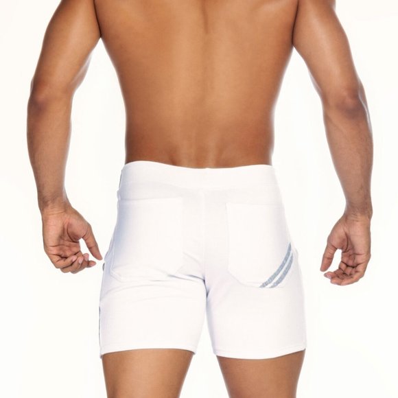 GIGO ENERGY WHITE SPORT SHORTS - Picture 4 of 5